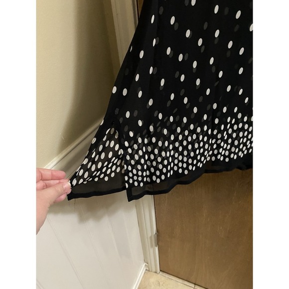 Valerie Stevens 100% Silk Mesh Women's Size 8 Polka Dot Button Down Blouse Shirt - Picture 12 of 16